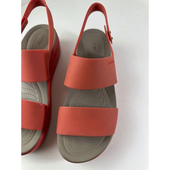 Crocs Brooklyn Low Wedge Platform Sandals Spicy Orange Women's Shoe Size 8 - Picture 11 of 11